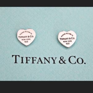 Tiffany & Co. Mini hear tag earrings